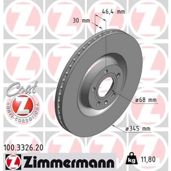 Zimmermann Bremsscheibe 100.3326.20 Zimmermann Bremsscheibe 100.3326.20