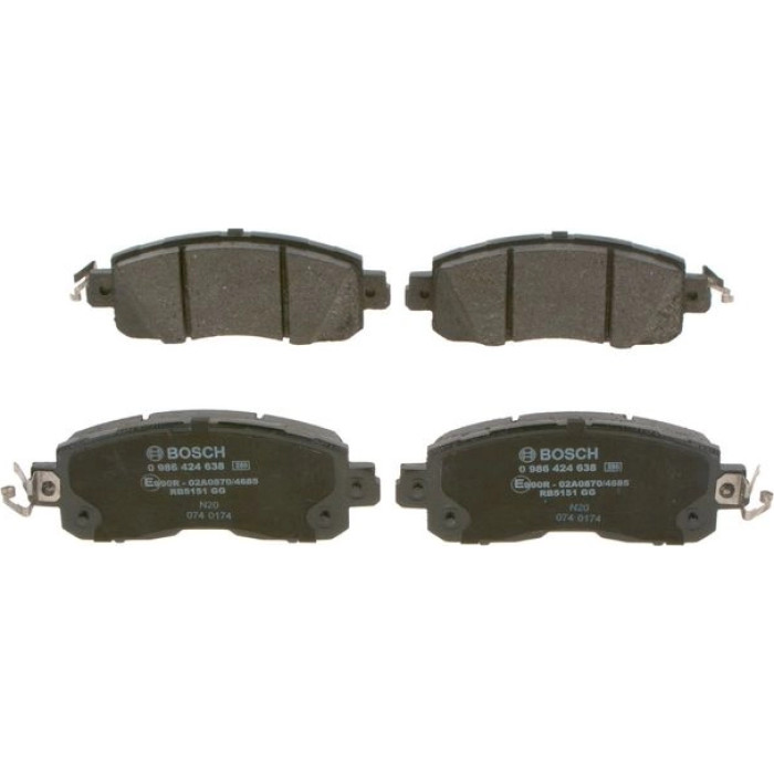 Bosch Bremsbelagsatz 0 986 424 638 Bosch Bremsbelagsatz 0 986 424 638
