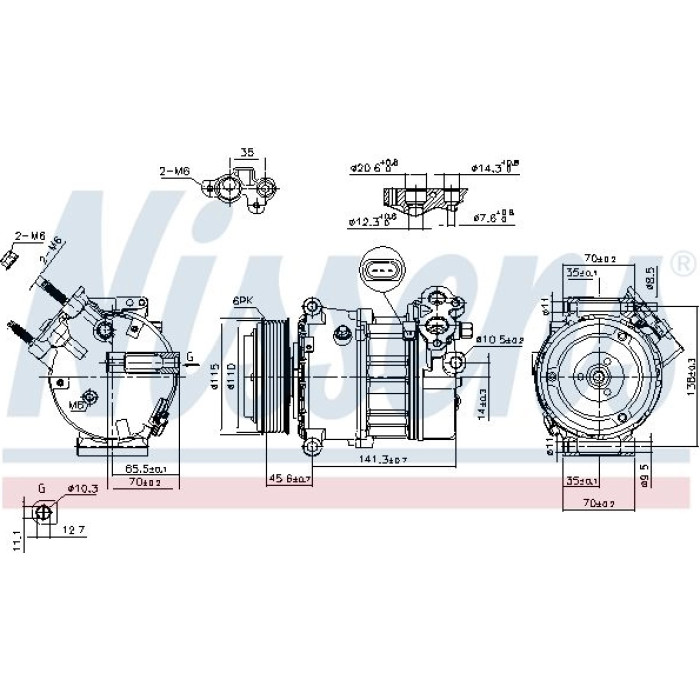 Nissens Klimakompressor PKW 890617 Nissens Klimakompressor PKW 890617