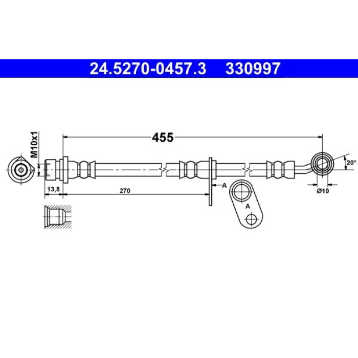ATE Bremsschlauch 24.5270-0457.3 ATE Bremsschlauch 24.5270-0457.3