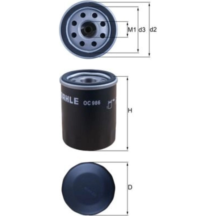 Mahle Original Ölfilter OC 986 Mahle Original Ölfilter OC 986
