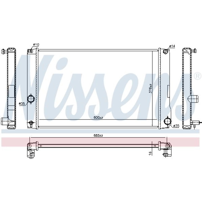 Nissens Wasserkühler PKW 646842 Nissens Wasserkühler PKW 646842