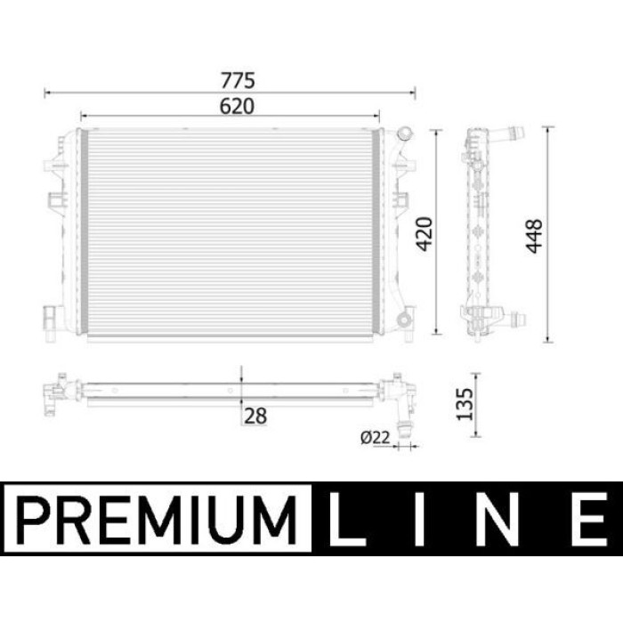 MAHLE Niedertemperaturkühler, Ladeluftkühler CR 959 000P