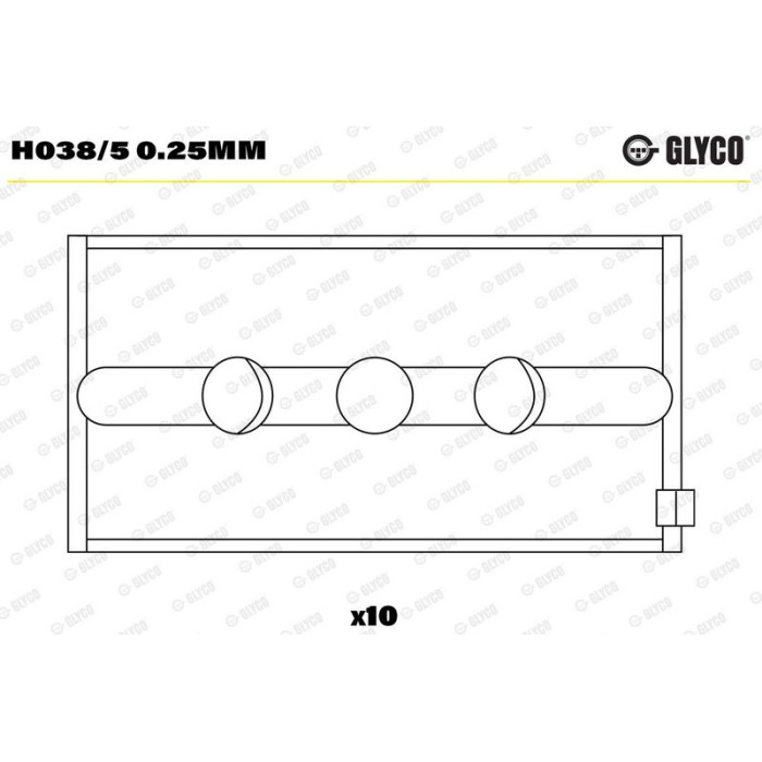 GLYCO Kurbelwellenlager H038/5 0.25mm GLYCO Kurbelwellenlager H038/5 0.25mm
