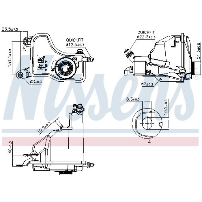 Nissens Kühlmittel-Ausgleichsbehälter 996153 Nissens Kühlmittel-Ausgleichsbehälter 996153