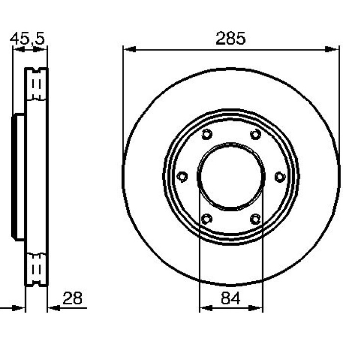 Bosch Bremsscheibe Vorderachse 0 986 478 693 Bosch Bremsscheibe Vorderachse 0 986 478 693