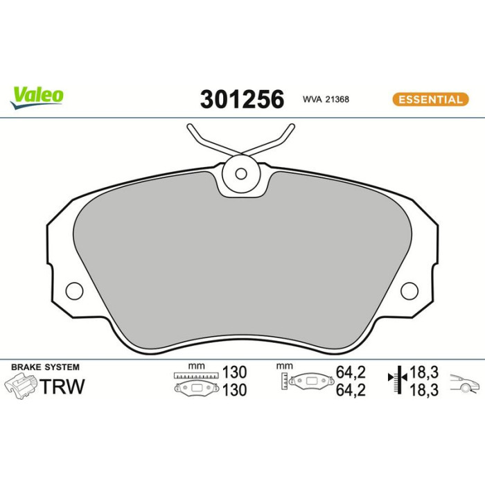 Valeo Bremsbelagsatz 301256