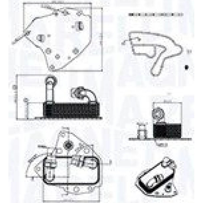 Magneti Marelli Ölkühler 350300000700 - Motoröl Kühler ÖL Magneti Marelli Ölkühler 350300000700 - Motoröl Kühler ÖL