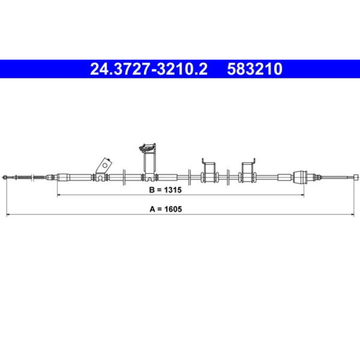 ATE Handbremsseil 24.3727-3210.2 ATE Handbremsseil 24.3727-3210.2