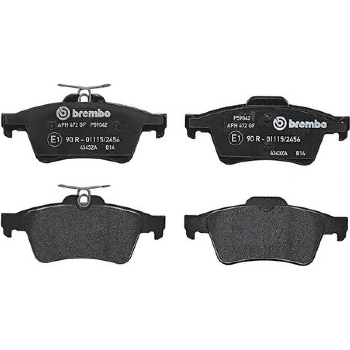P 59 042X Brembo Xtra Bremsbelagsatz Hinterachse – P 59 042X – 123 x 52 x 17 mm – Bremssystem Teves – OE Nummer 1233679