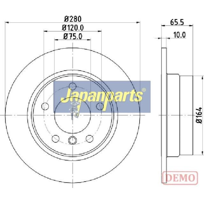 Japanparts Bremsscheibe DP-0100C Japanparts Bremsscheibe DP-0100C