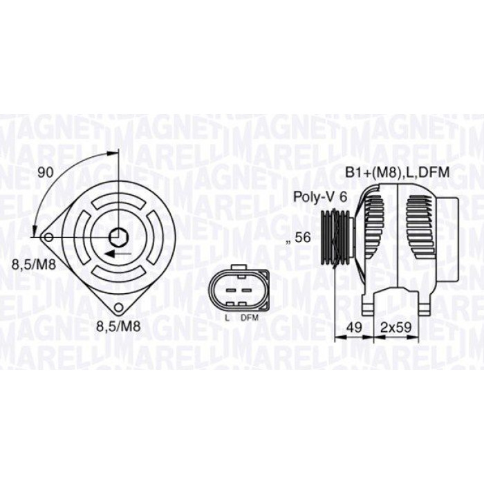 Magneti Marelli Lichtmaschine 063533250010 Magneti Marelli Lichtmaschine 063533250010