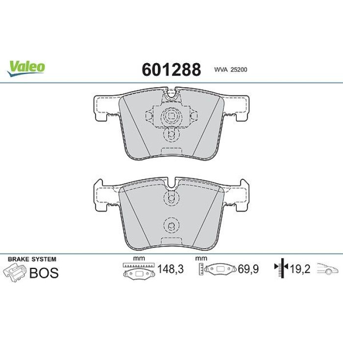 Valeo Bremsbelagsatz 601288