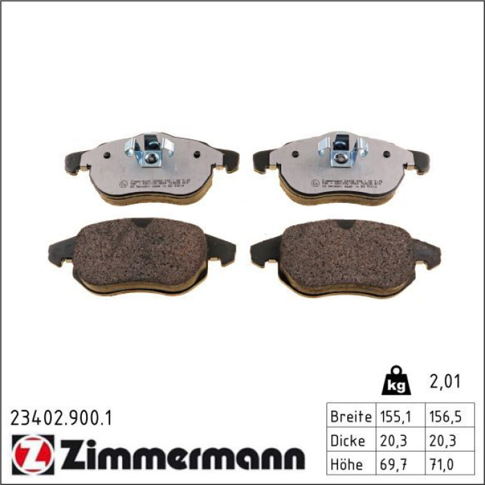 23402.900.1 ZIMMERMANN Bremsbelagsatz, Scheibenbremse 23402.900.1 23402.900.1 ZIMMERMANN Bremsbelagsatz, Scheibenbremse 23402.900.1