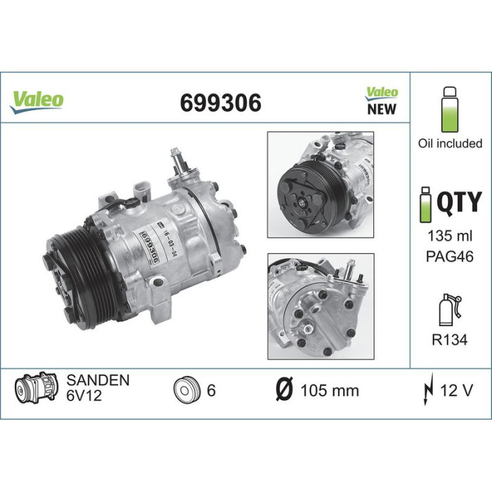 Valeo Kompressor 699306 Valeo Kompressor 699306