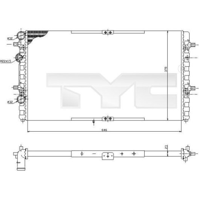 TYC Motorkühler 731-0002 TYC Motorkühler 731-0002