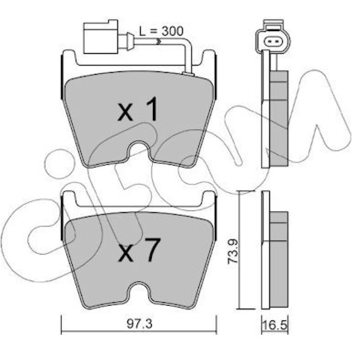 CIFAM Bremsbelagsatz, Scheibenbremse 822-1043-1 CIFAM Bremsbelagsatz, Scheibenbremse 822-1043-1