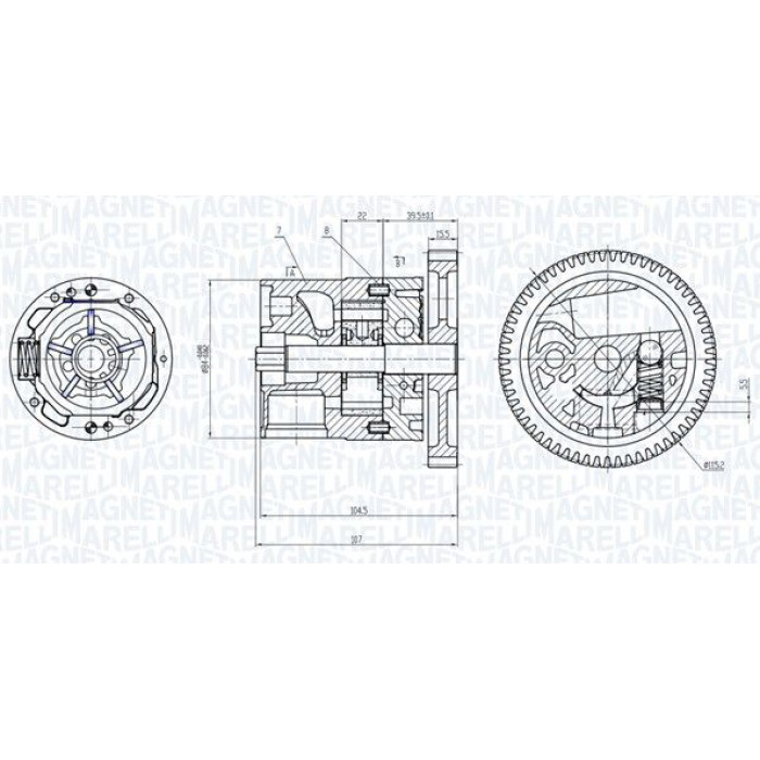 Magneti Marelli Ölpumpe 351516000039 Magneti Marelli Ölpumpe 351516000039