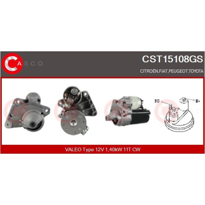 CASCO Anlasser CST15108GS CASCO Anlasser CST15108GS
