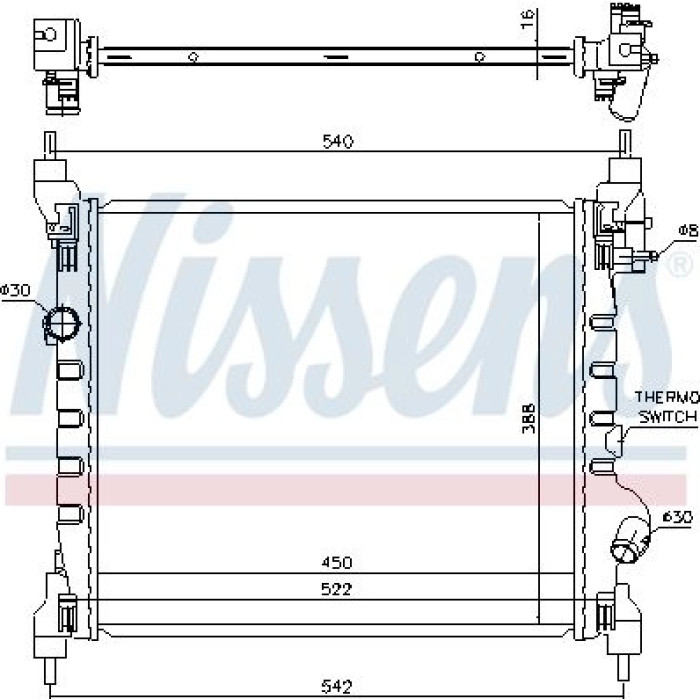 Nissens Wasserkühler PKW 61689 Nissens Wasserkühler PKW 61689