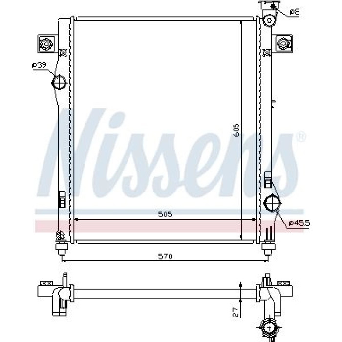 Nissens Wasserkühler PKW 61030 Nissens Wasserkühler PKW 61030