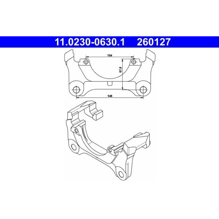 ATE Halter, Bremssattel 11.0230-0630.1 ATE Halter, Bremssattel 11.0230-0630.1