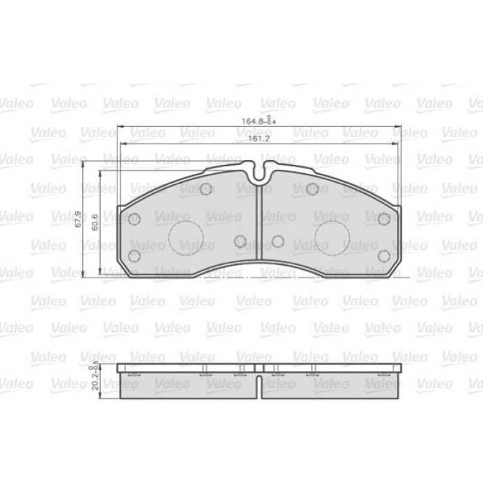 Valeo Bremsbelagsatz 872160 Valeo Bremsbelagsatz 872160