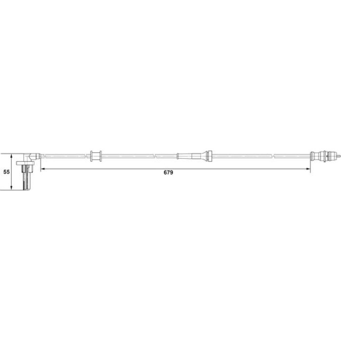 Bosch 72 403 057 ABS-Sensor Hinterachse rechts 0 265 007 533 Bosch 72 403 057 ABS-Sensor Hinterachse rechts 0 265 007 533