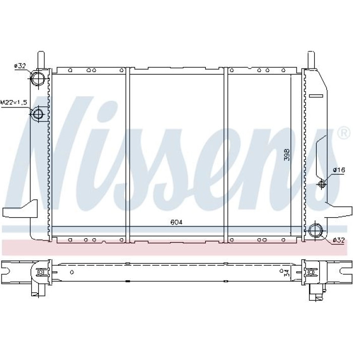 Nissens Wasserkühler PKW 62213 Nissens Wasserkühler PKW 62213