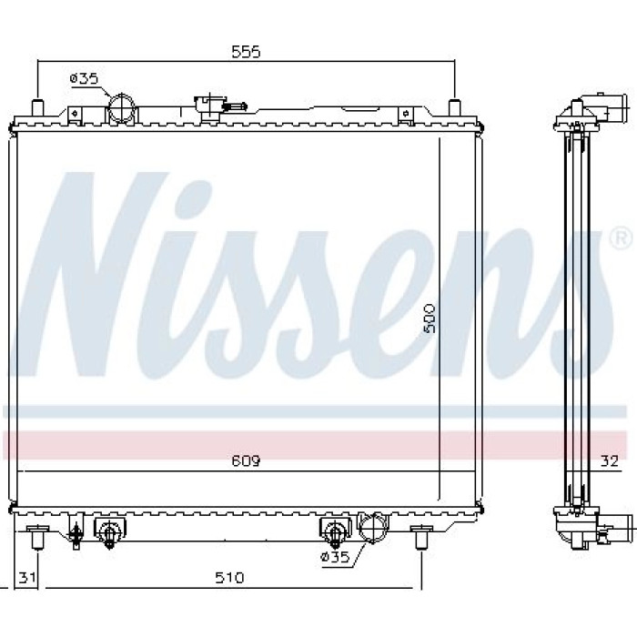 Nissens Wasserkühler PKW 62802