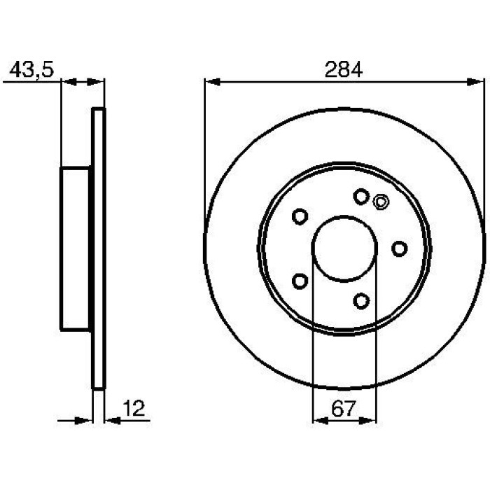 Bosch Bremsscheibe Vorderachse 0 986 478 262