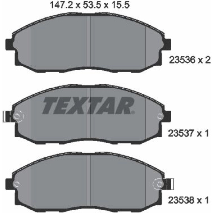 Textar Bremsbelagsatz 2353601 Textar Bremsbelagsatz 2353601