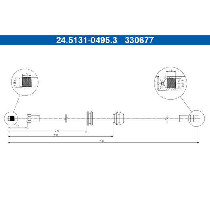 ATE Bremsschlauch 24.5131-0495.3