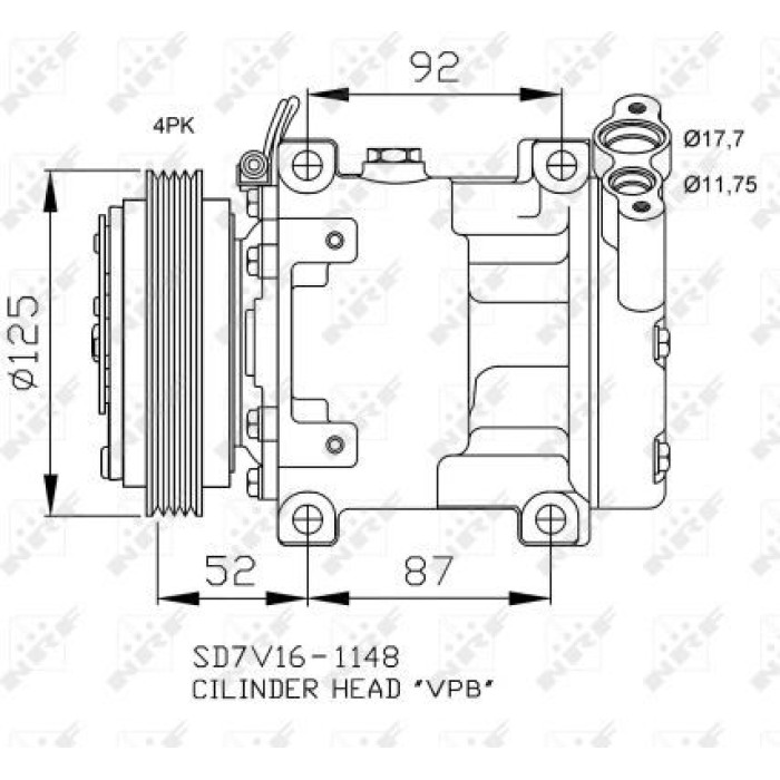 NRF Kompressor 32743 NRF Kompressor 32743