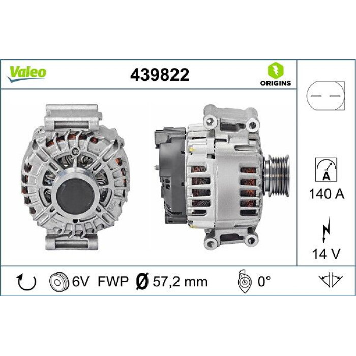 Valeo Lichtmaschine 439822 Valeo Lichtmaschine 439822