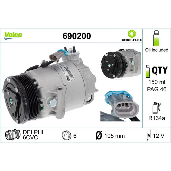 Valeo Kompressor 690200 Valeo Kompressor 690200