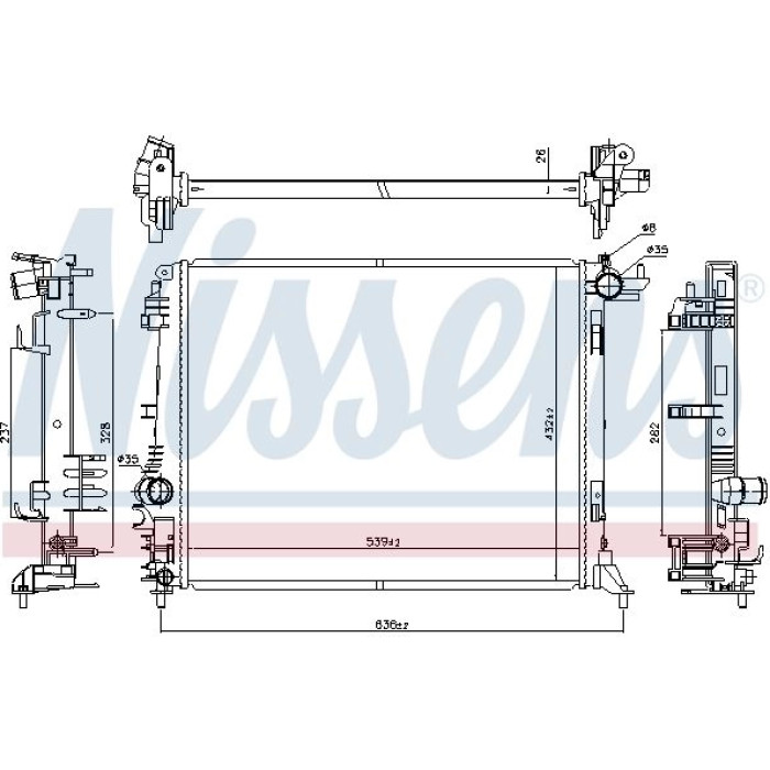 Nissens Wasserkühler PKW 606473