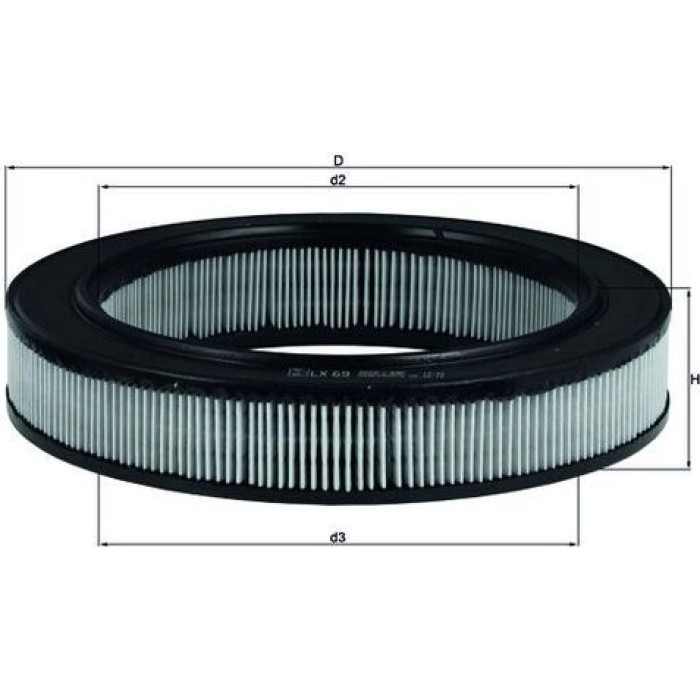 LX 69 MAHLE Luftfilter LX 69 - l LX 69 MAHLE Luftfilter LX 69 - l