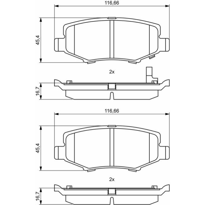 Bosch Bremsbelagsatz 0 986 494 706 Bosch Bremsbelagsatz 0 986 494 706