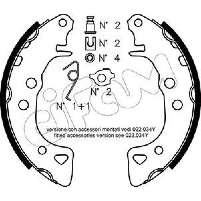 CIFAM Bremsbackensatz 153-021K