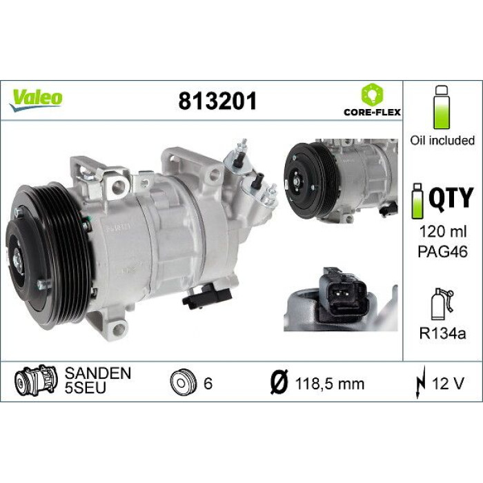 Valeo Klimakompressor 813201 Valeo Klimakompressor 813201