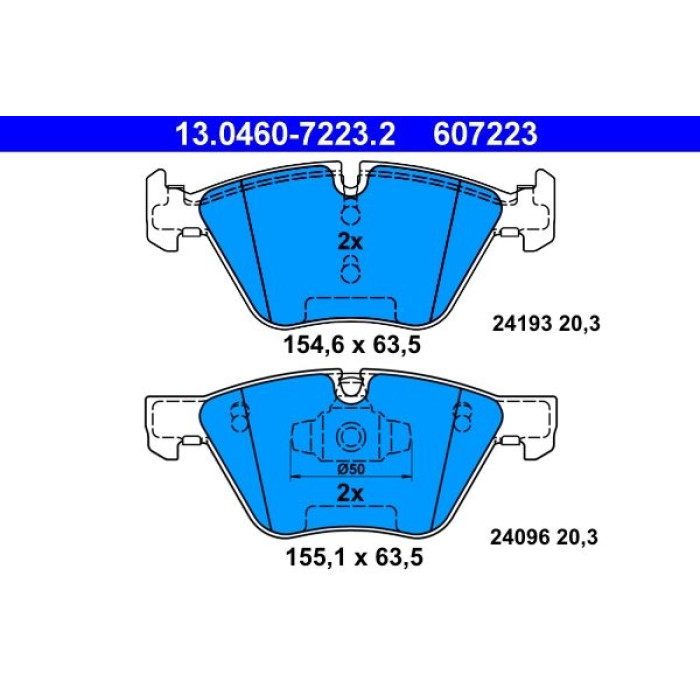 ATE Bremsbelagsatz BMW S. 1 2.0-3.0 05-13 13.0460-7223.2