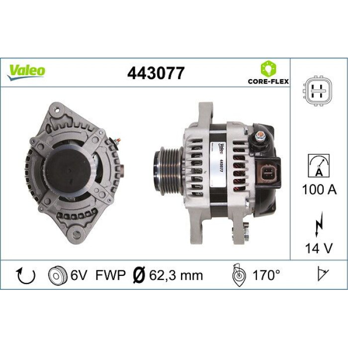 Valeo Lichtmaschine 443077 Valeo Lichtmaschine 443077