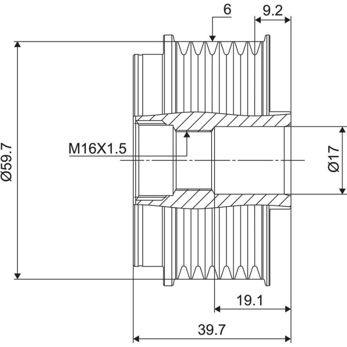 588021 Valeo Lichtmaschinenfreilauf 588021 588021 Valeo Lichtmaschinenfreilauf 588021
