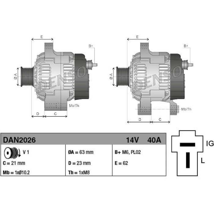 Denso Lichtmaschine DAN2026