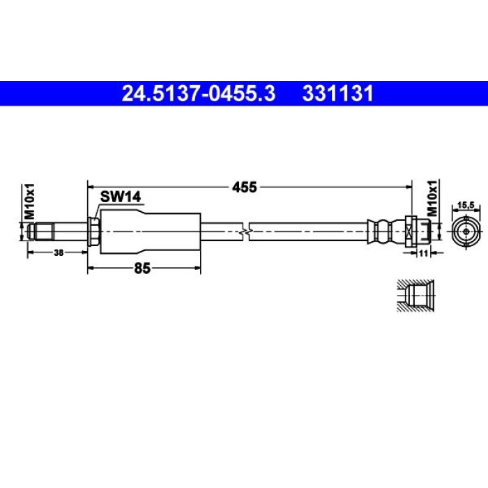 ATE Bremsschlauch 24.5137-0455.3