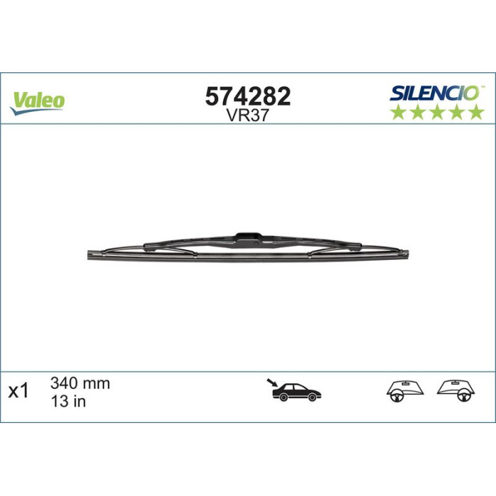 574282 Valeo VM37 Silencio Heckwischer 574282 574282 Valeo VM37 Silencio Heckwischer 574282