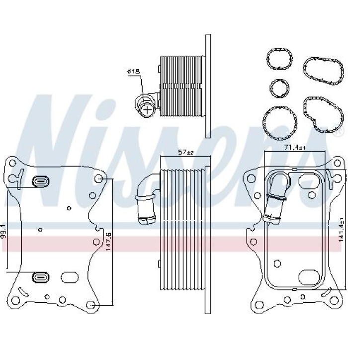 Nissens Ölkühler PKW 91198 Nissens Ölkühler PKW 91198