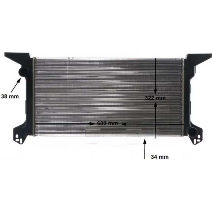 CR 623 000S MAHLE Motorkühler / Wasserkühler CR 623 000S, Schaltgetriebe, Netz 600 x 335 x 42 mm – u. a. für Ford Transit Bus (E_ _), Kasten (E_ _), Pritsche/Fahrgestell (E_ _) – OE Nummer 1 040 077 - l CR 623 000S MAHLE Motorkühler / Wasserkühler CR 623 000S, Schaltgetriebe, Netz 600 x 335 x 42 mm – u. a. für Ford Transit Bus (E_ _), Kasten (E_ _), Pritsche/Fahrgestell (E_ _) – OE Nummer 1 040 077 - l