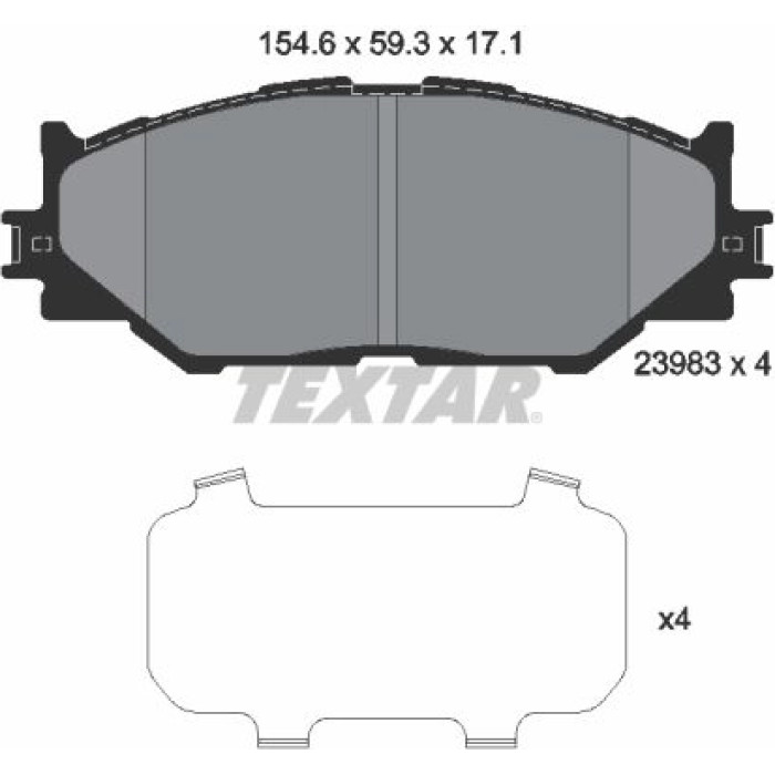 2398301 Textar Bremsbelagsatz 2398301 2398301 Textar Bremsbelagsatz 2398301